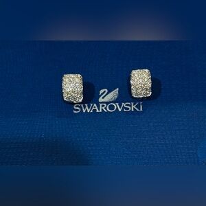 Swarovski Crystal Pave Clip-On Earrings